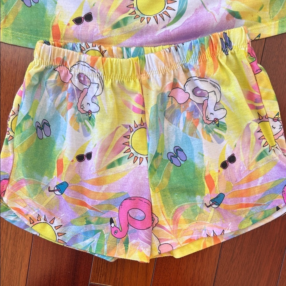 Cat & Jack Flamingo and Sunburst Tank Top and Shorts Set - Picture 6 of 16